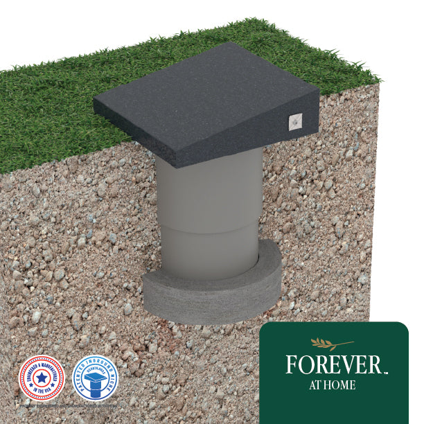 Large Granite In-Ground Niche Memorializing Surface Predefined Artwork