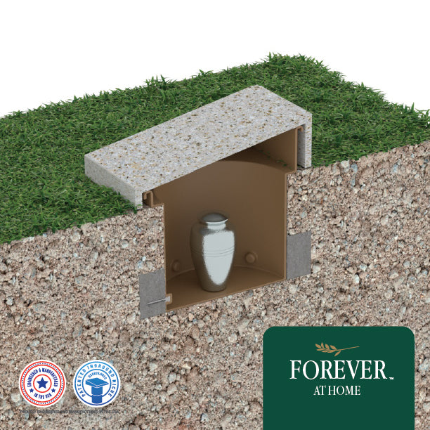 Small Single Deep In-Ground Niche Memorializing Surface Predefined Artwork