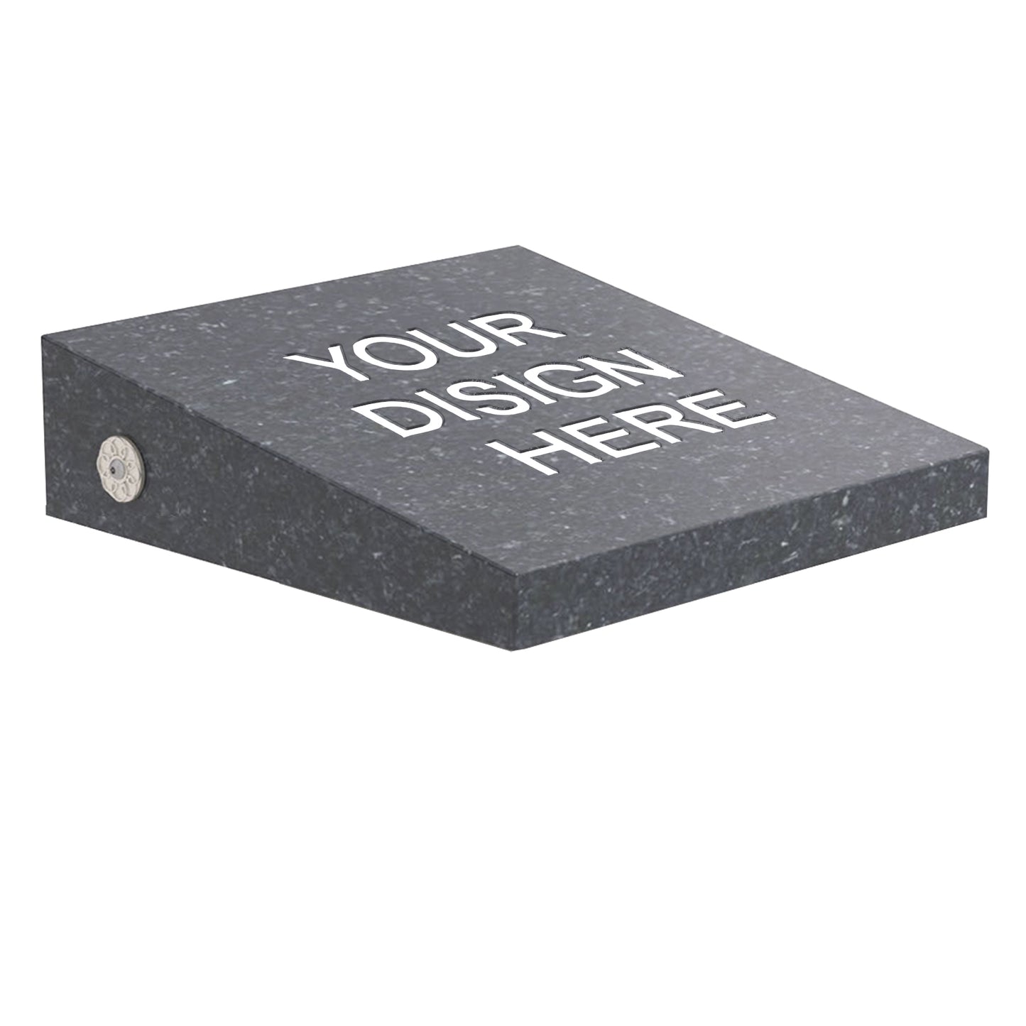 Large Granite In-Ground Niche Memorializing Surface Predefined Artwork