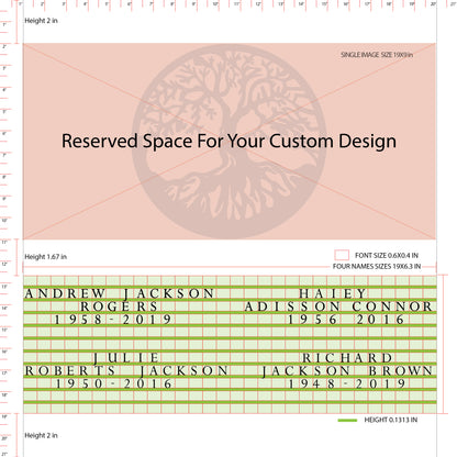 Large Granite In-Ground Niche Memorializing Surface Predefined Artwork