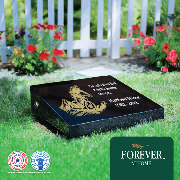 Large Single Deep In-Ground Niche Memorializing Surface Predefined Artwork