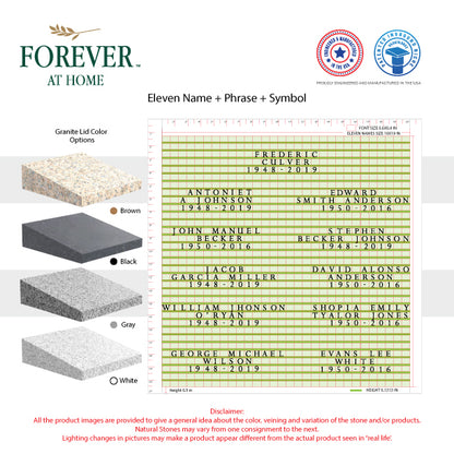 Large Granite In-Ground Niche Memorializing Surface Predefined Artwork