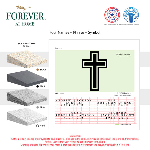 Large Single Deep In-Ground Niche Memorializing Surface Predefined Artwork