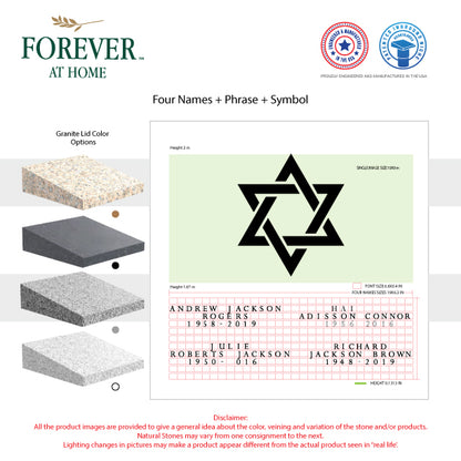 Large Granite In-Ground Niche Memorializing Surface Predefined Artwork