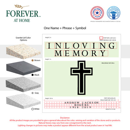 Large Single Deep In-Ground Niche Memorializing Surface Predefined Artwork