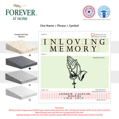 Large Single Deep In-Ground Niche Memorializing Surface Predefined Artwork