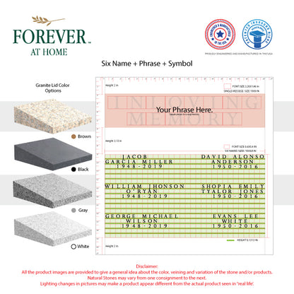 Large Single Deep In-Ground Niche Memorializing Surface Predefined Artwork