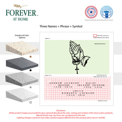 Large Single Deep In-Ground Niche Memorializing Surface Predefined Artwork