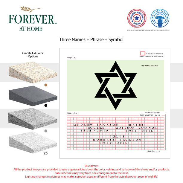 Large Granite In-Ground Niche Memorializing Surface Predefined Artwork