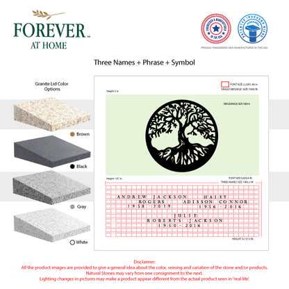 Large Single Deep In-Ground Niche Memorializing Surface Predefined Artwork