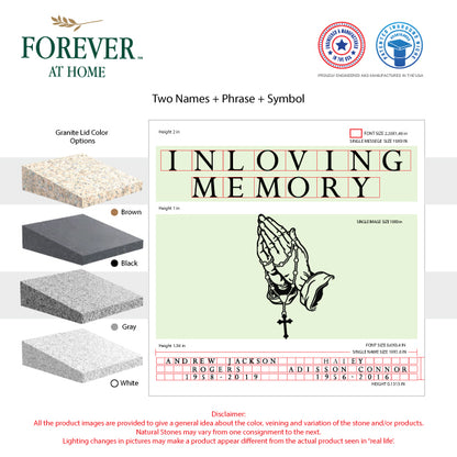 Large Single Deep In-Ground Niche Memorializing Surface Predefined Artwork