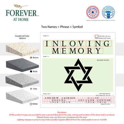 Large Single Deep In-Ground Niche Memorializing Surface Predefined Artwork