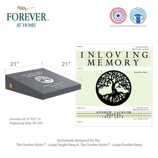 Memorializing Templates Large Double Deep In-Ground Niche
