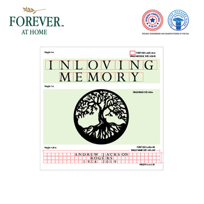 Large Granite In-Ground Niche Memorializing Surface Predefined Artwork