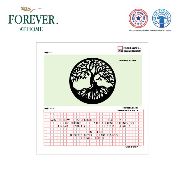 Large Granite In-Ground Niche Memorializing Surface Predefined Artwork