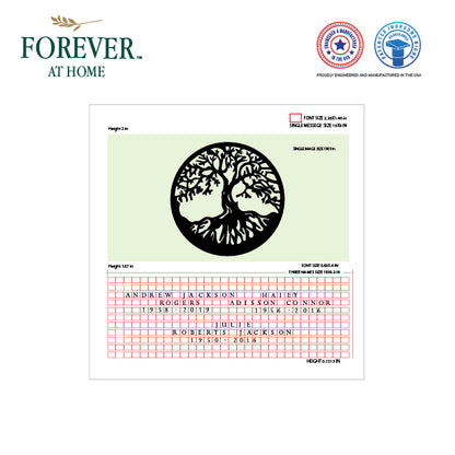 Large Granite In-Ground Niche Memorializing Surface Predefined Artwork