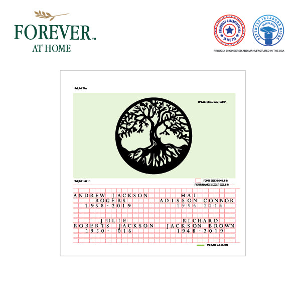 Large Granite In-Ground Niche Memorializing Surface Predefined Artwork