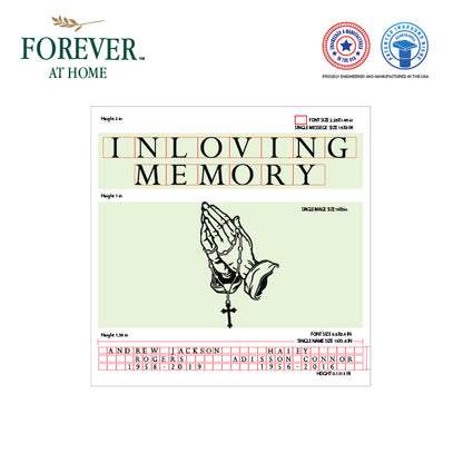 Large Granite In-Ground Niche Memorializing Surface Predefined Artwork