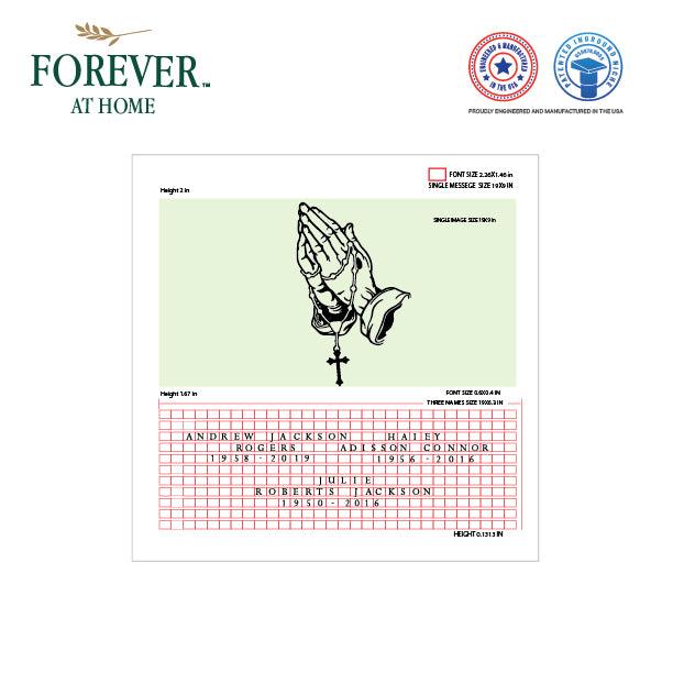 Large Granite In-Ground Niche Memorializing Surface Predefined Artwork