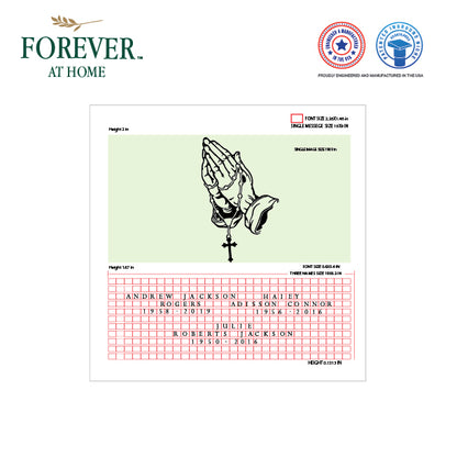 Large Granite In-Ground Niche Memorializing Surface Predefined Artwork