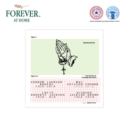 Large Granite In-Ground Niche Memorializing Surface Predefined Artwork