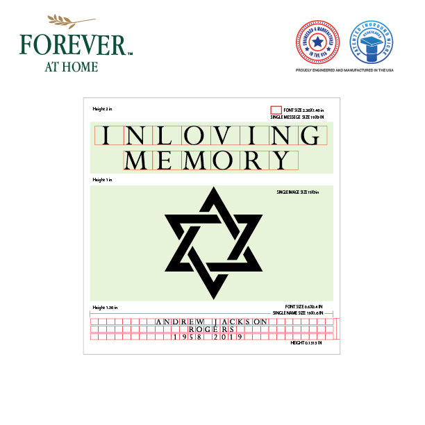 Large Granite In-Ground Niche Memorializing Surface Predefined Artwork