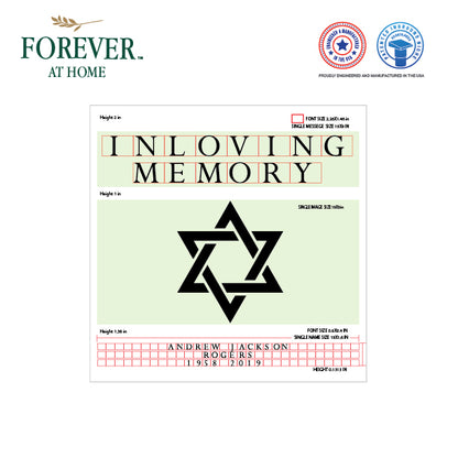 Large Granite In-Ground Niche Memorializing Surface Predefined Artwork