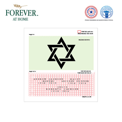 Large Granite In-Ground Niche Memorializing Surface Predefined Artwork