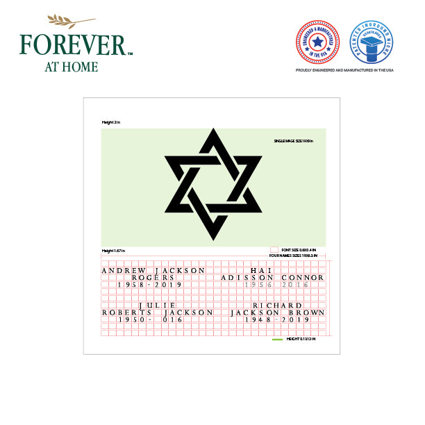 Large Granite In-Ground Niche Memorializing Surface Predefined Artwork