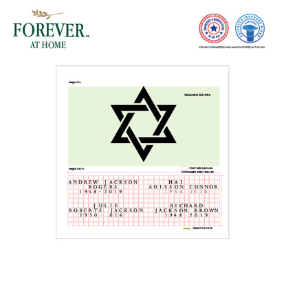 Large Granite In-Ground Niche Memorializing Surface Predefined Artwork