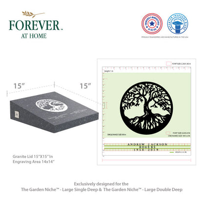 Small Single Deep In-Ground Niche Memorializing Surface Predefined Artwork