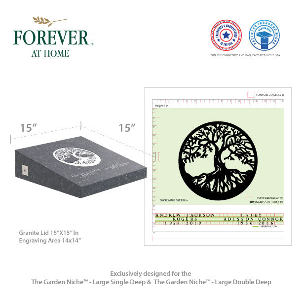 Small Single Deep In-Ground Niche Memorializing Surface Predefined Artwork