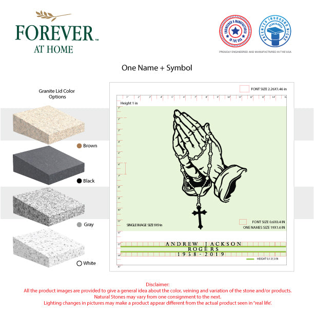 Small Single Deep In-Ground Niche Memorializing Surface Predefined Artwork