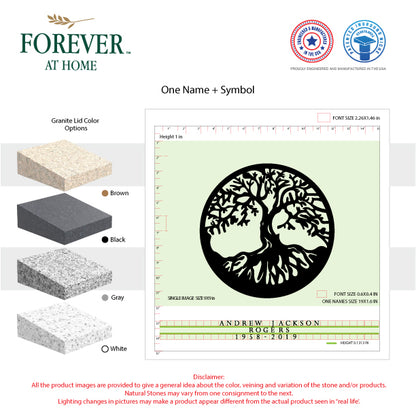 Small Single Deep In-Ground Niche Memorializing Surface Predefined Artwork