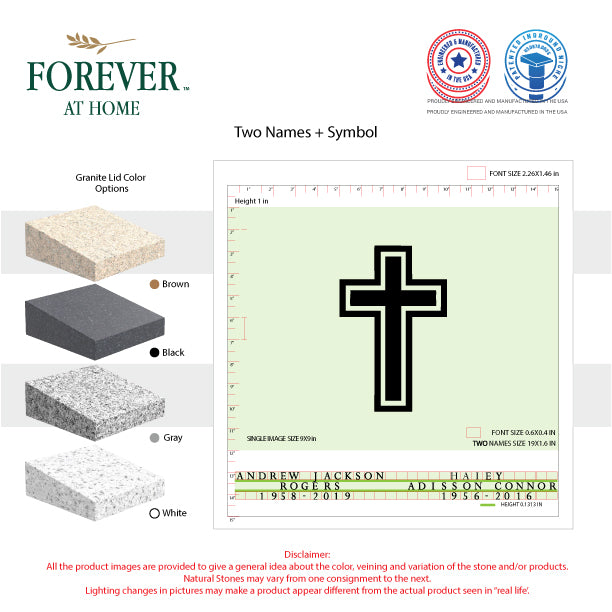 Small Single Deep In-Ground Niche Memorializing Surface Predefined Artwork