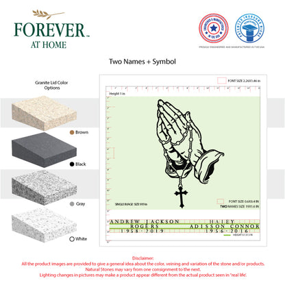 Small Single Deep In-Ground Niche Memorializing Surface Predefined Artwork