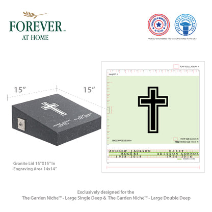 Small Single Deep In-Ground Niche Memorializing Surface Predefined Artwork