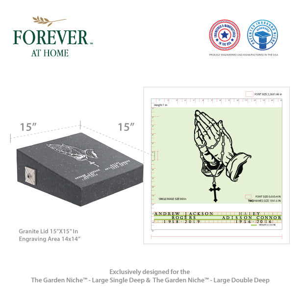 Small Single Deep In-Ground Niche Memorializing Surface Predefined Artwork