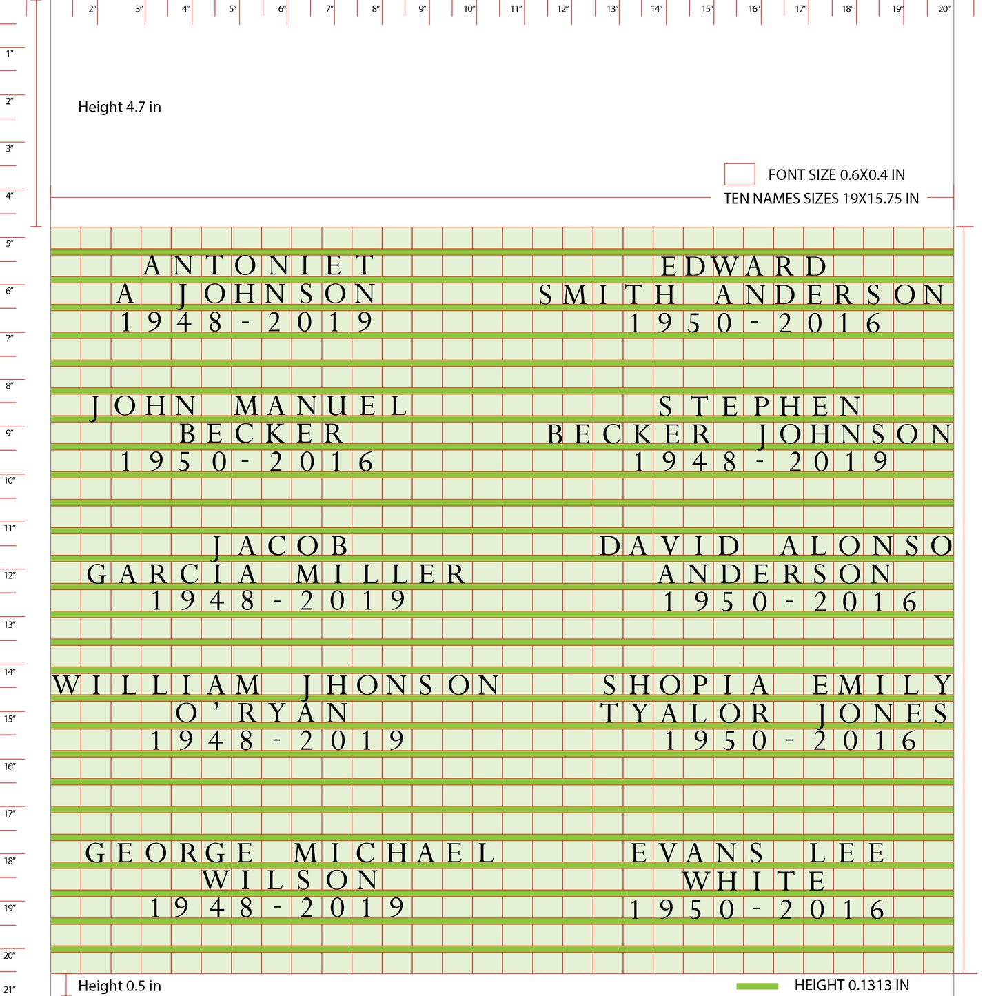 Large Granite In-Ground Niche Memorializing Surface Predefined Artwork