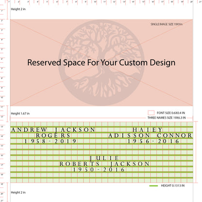 Large Granite In-Ground Niche Memorializing Surface Predefined Artwork